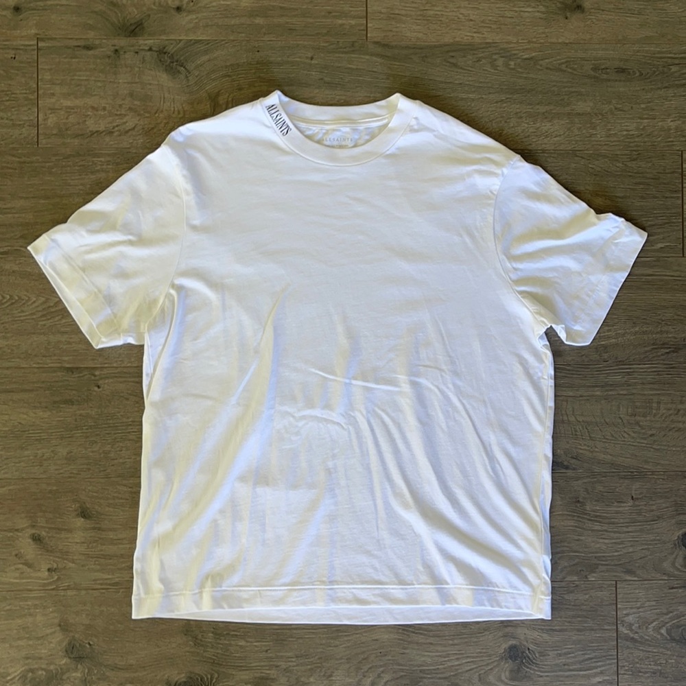 NWOT Allsaints Oversized White Boxy Tee Shirt L